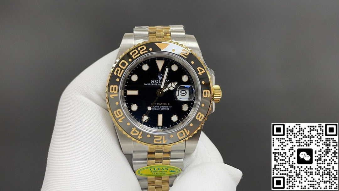 Rolex Greenwich II GMT M126713grnr-0001 black grey bezel clean factory black dial 40mm
