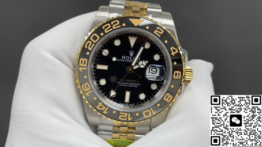 Rolex Greenwich II GMT M126713grnr-0001 black grey bezel clean factory black dial 40mm