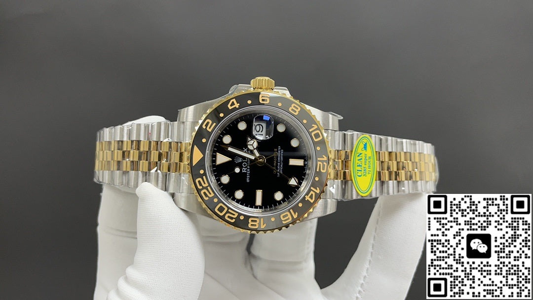 Rolex Greenwich II GMT M126713grnr-0001 black grey bezel clean factory black dial 40mm