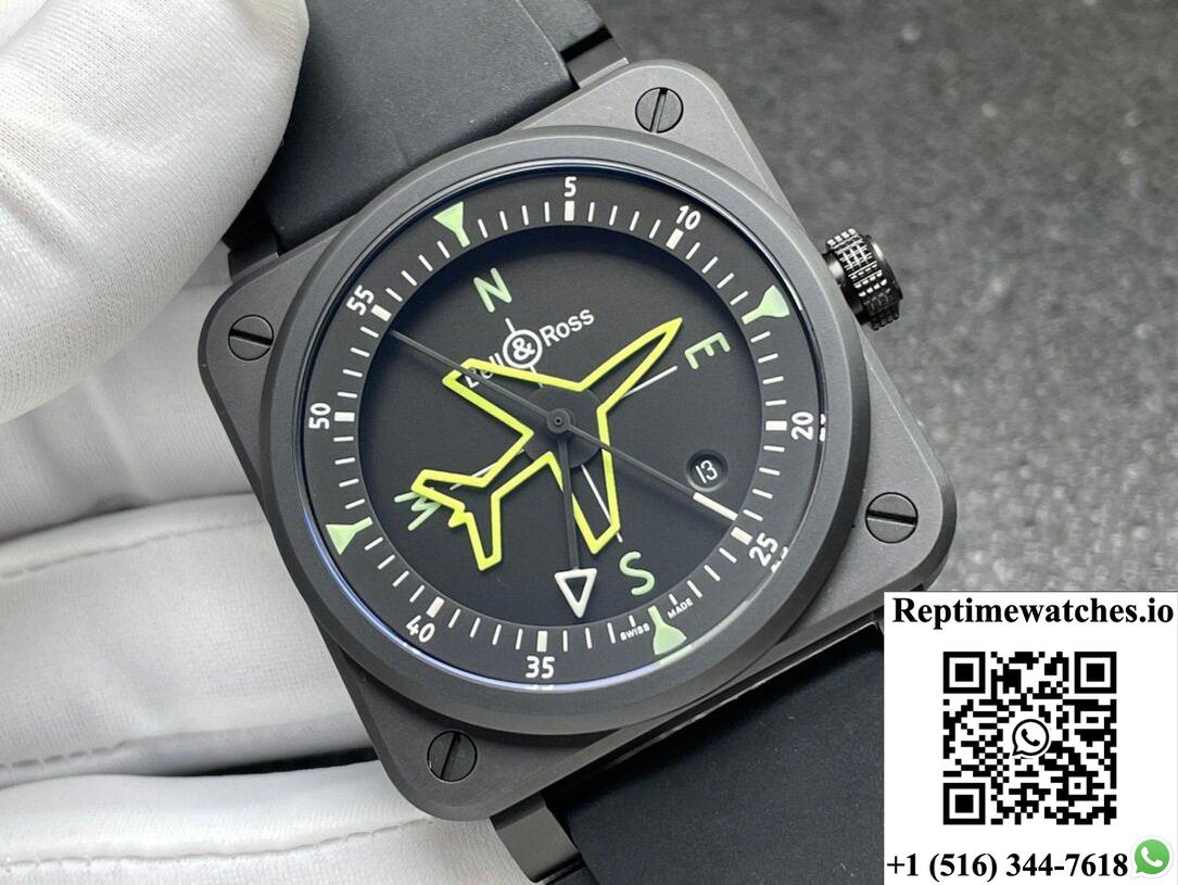 Bell & Ross Instruments Series Br03A-Cps-Ce Srb Stainless Steel Buckle-Rep Time Watches