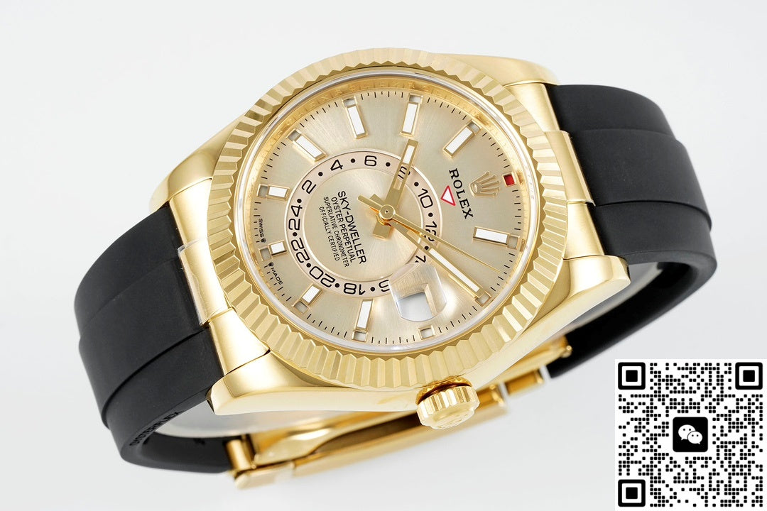 Rolex SKY-DWELLER m326238-0007 ZF Factory V2 Gold dial
