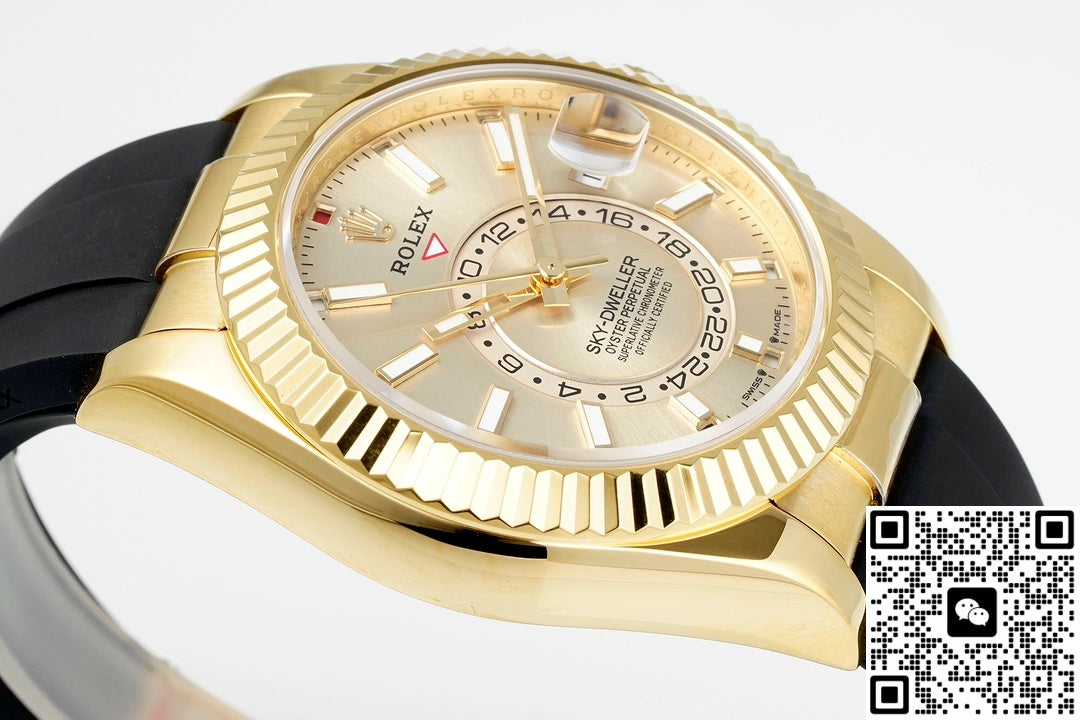 Rolex SKY-DWELLER m326238-0007 ZF Factory V2 Gold dial