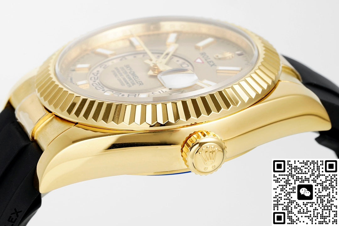 Rolex SKY-DWELLER m326238-0007 ZF Factory V2 Gold dial