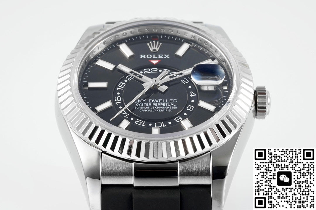 Rolex SKY-DWELLER m336239-0002 ZF Factory V2 18K White Gold Case
