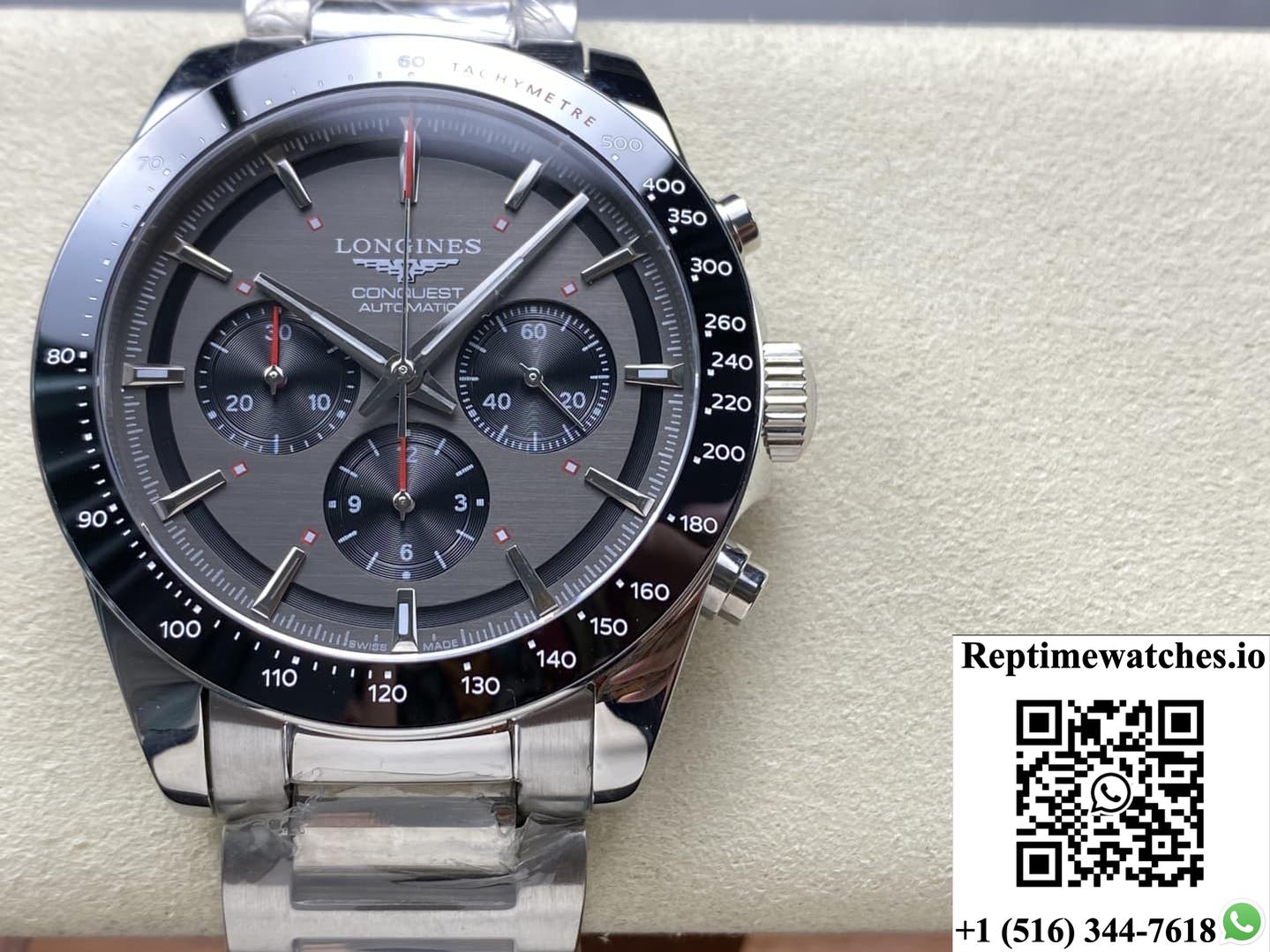 Longines Sports L3.836.4.52.9 Grey Dial-Rep Time Watches