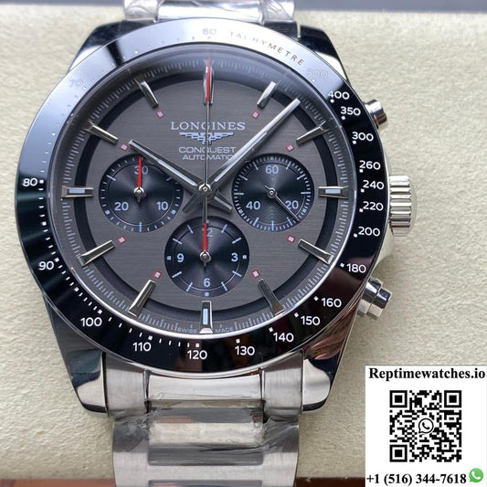 Longines Sports L3.836.4.52.9 Grey Dial-Rep Time Watches