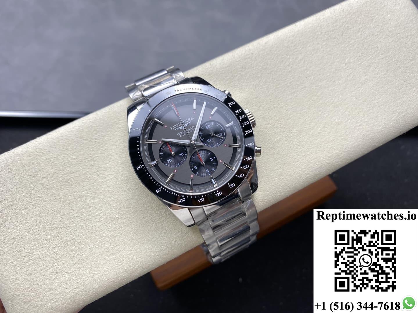 Longines Sports L3.836.4.52.9 Grey Dial-Rep Time Watches