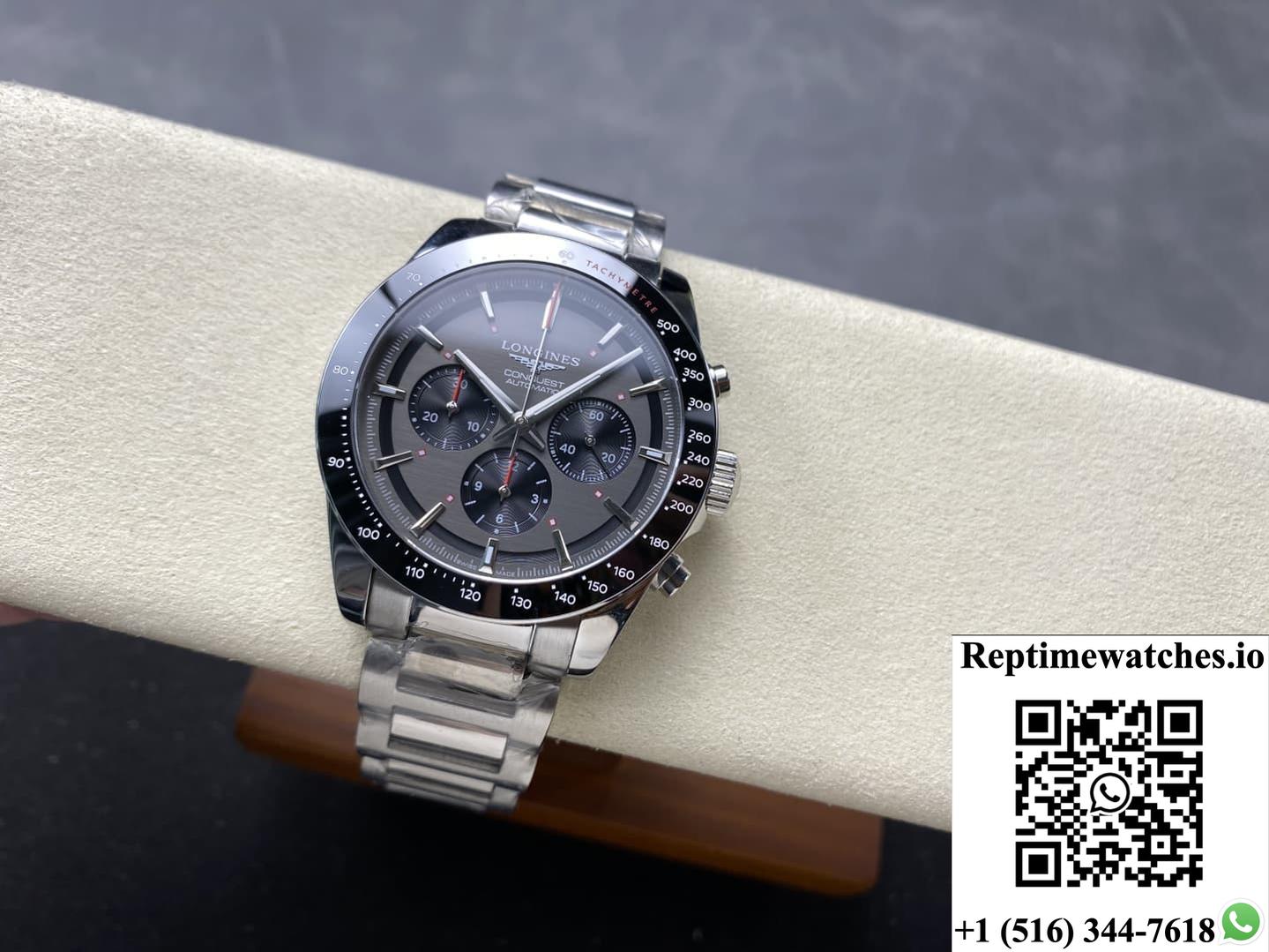 Longines Sports L3.836.4.52.9 Grey Dial-Rep Time Watches