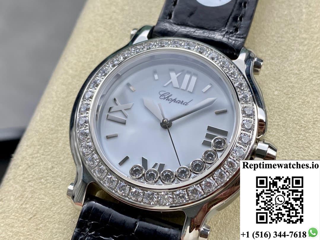Chopard Happy Diamonds 278475-3037 Yf Factory Black Strap-Rep Time Watches