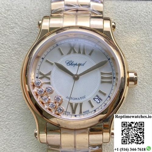Chopard Happy Sport 274808-5002 Yf Factory Rose Gold-Rep Time Watches