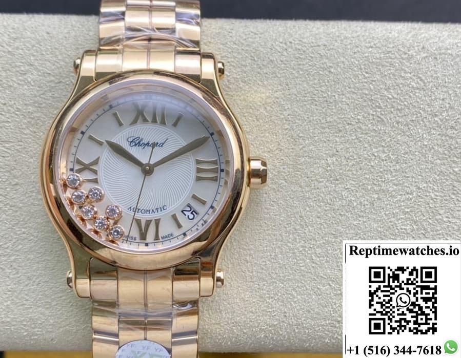 Chopard Happy Sport 274808-5002 Yf Factory Rose Gold-Rep Time Watches