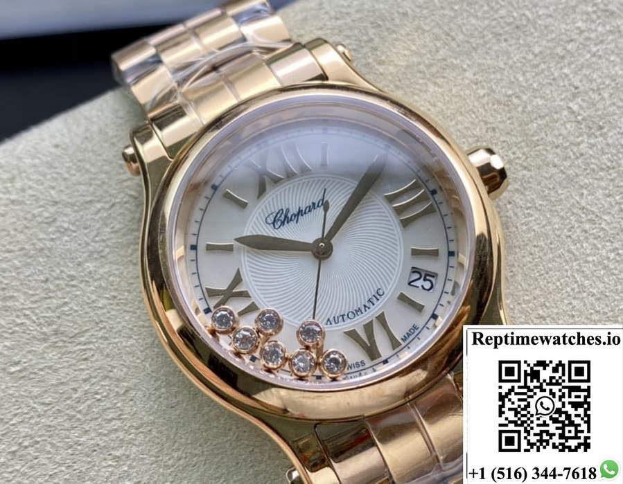 Chopard Happy Sport 274808-5002 Yf Factory Rose Gold-Rep Time Watches