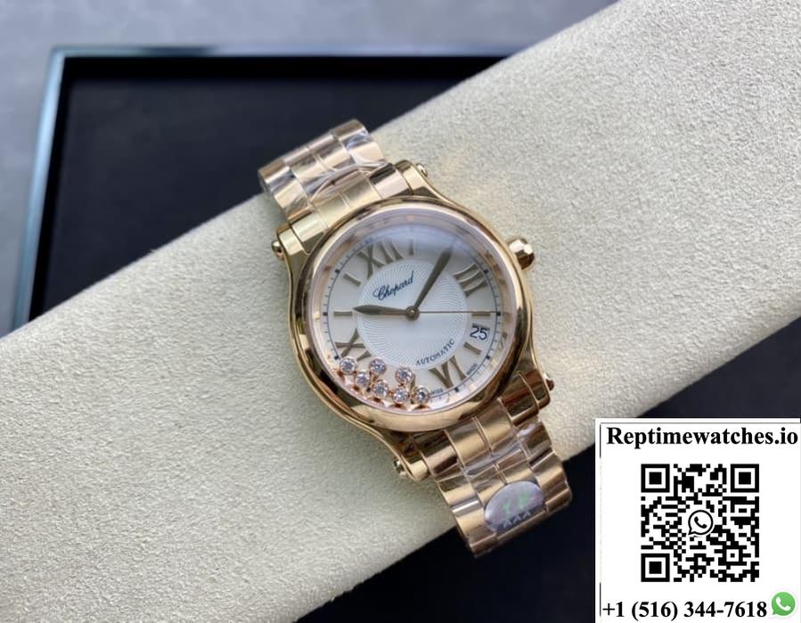 Chopard Happy Sport 274808-5002 Yf Factory Rose Gold-Rep Time Watches
