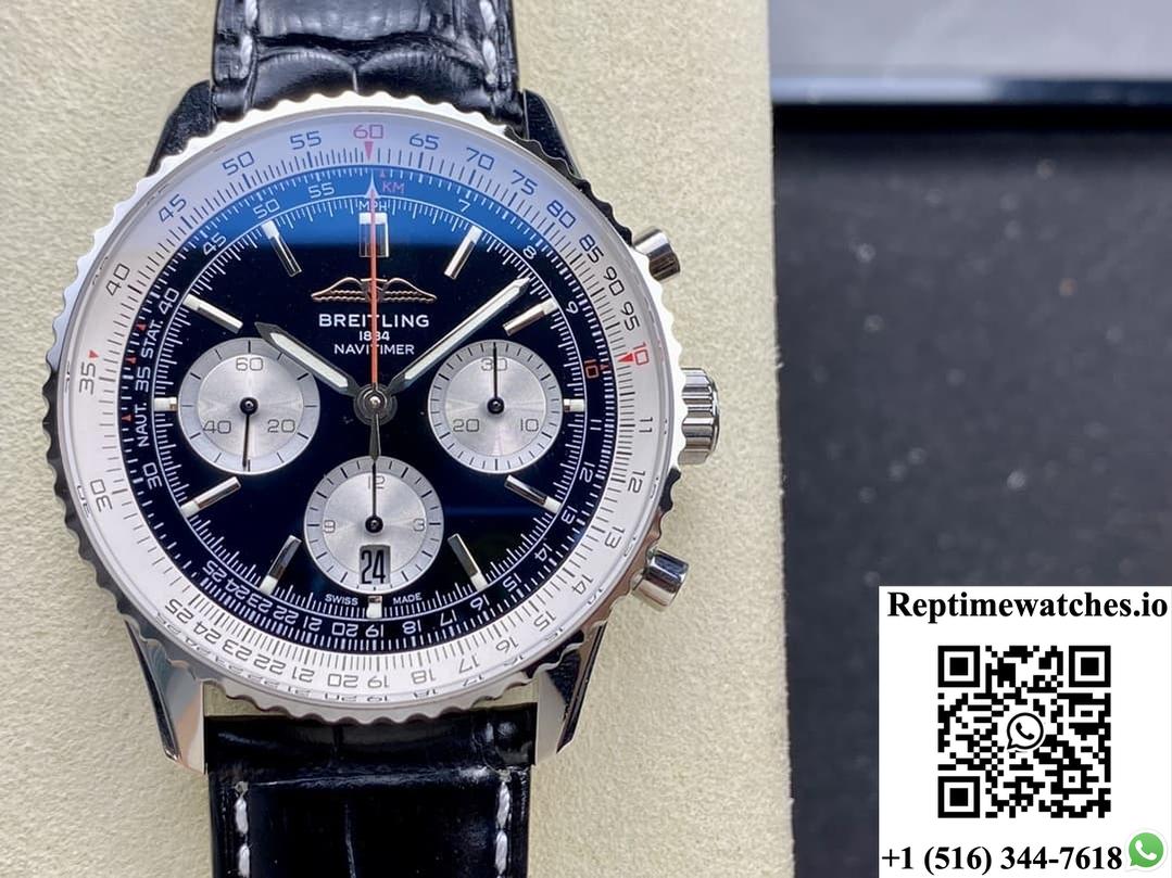 Breitling Aviation Chronograph1 Ab0137211B1P1 Bls Factory Alligator Leather Strap-Rep Time Watches