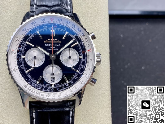Breitling Aviation Chronograph1 AB0137211B1P1 BLS Factory Alligator leather strap