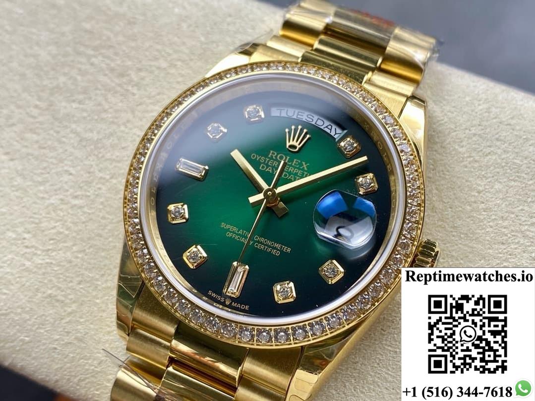 Rolex Day-Date model m128398rbr-0035 8+ Factory week display