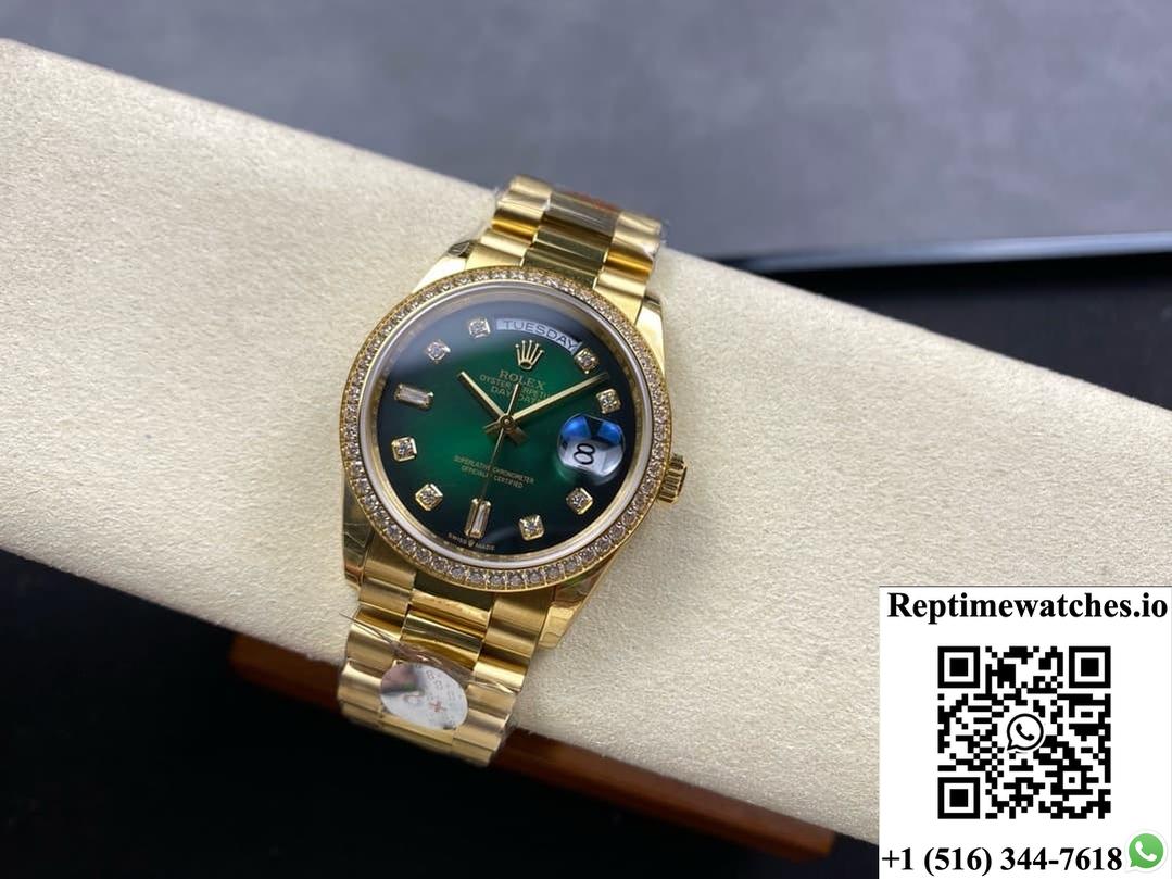 Rolex Day-Date model m128398rbr-0035 8+ Factory week display