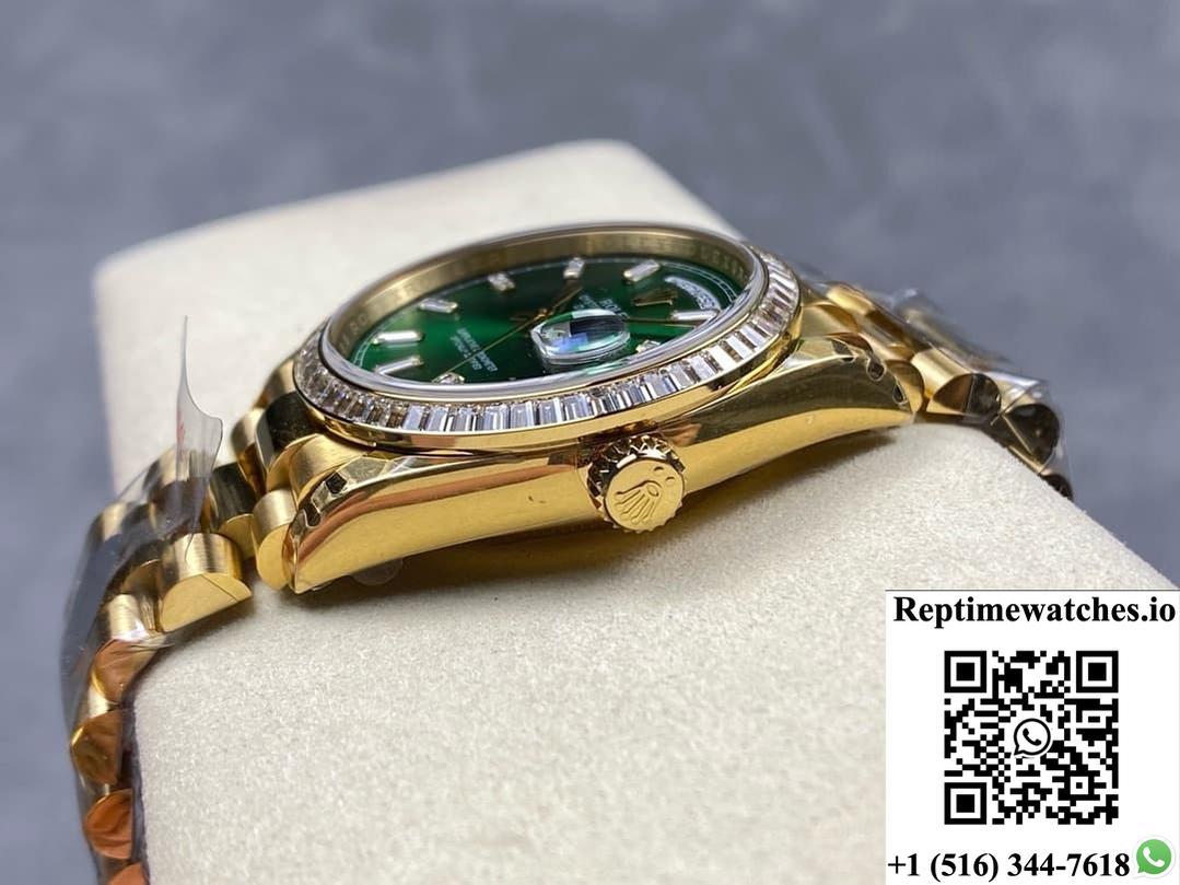 Rolex Day-Date M128398TBR-0035 8+ Factory transparent green dial