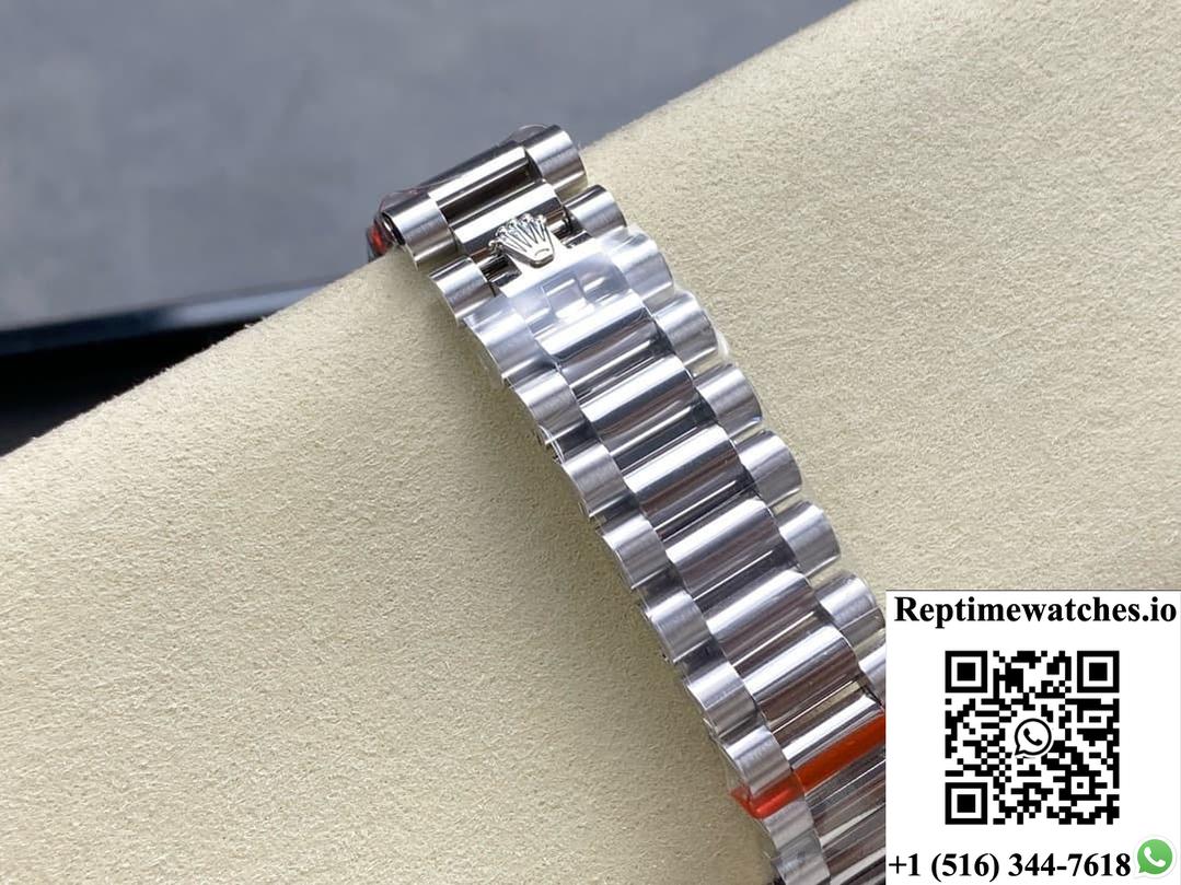 Rolex Day-Date model M128396TBR-0016 8+ Factory stainless steel strap