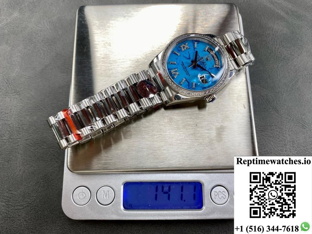 Rolex Day-Date model M128396TBR-0016 8+ Factory stainless steel strap