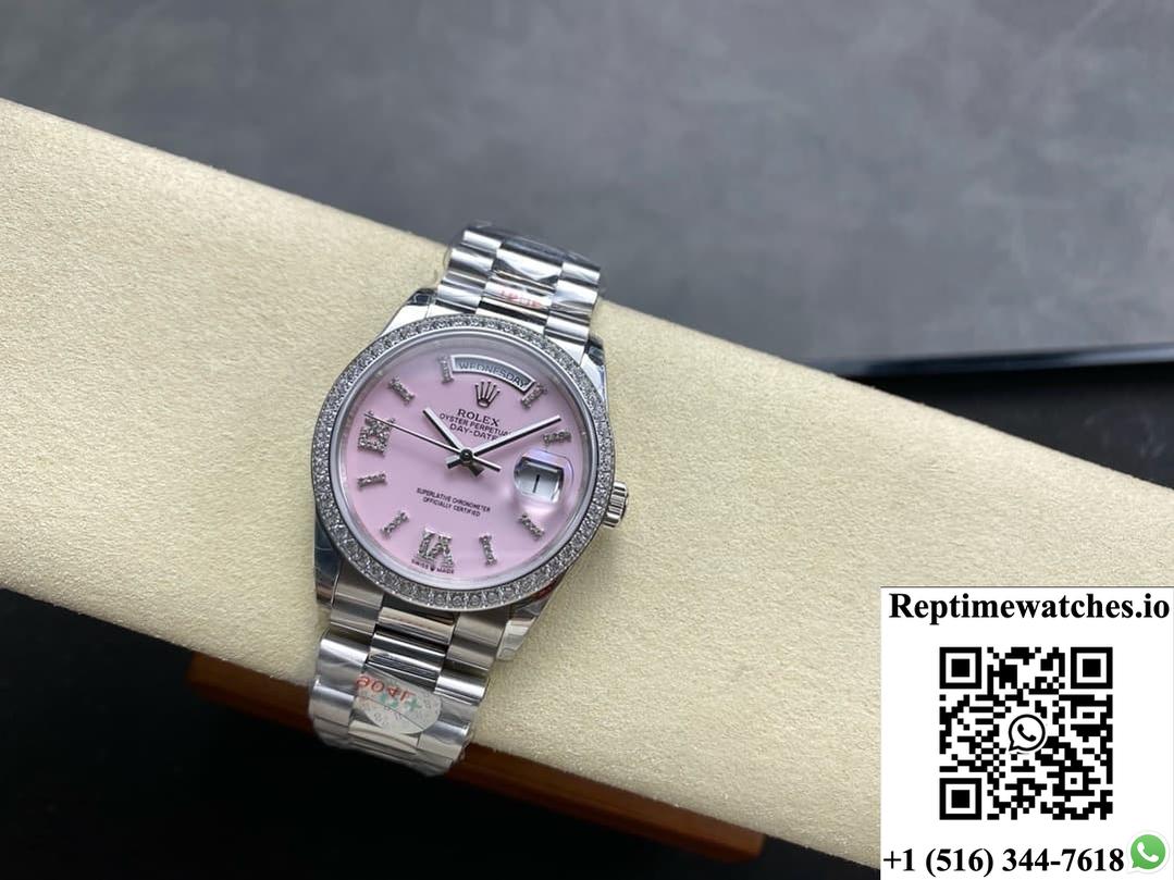 Rolex Day-Date model M128399TBR-0009 8+ Factory Diamond Bezel