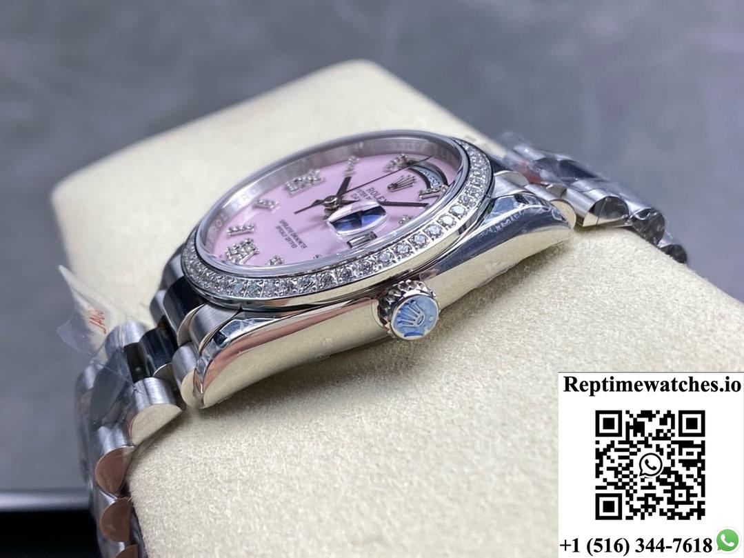 Rolex Day-Date model M128399TBR-0009 8+ Factory Diamond Bezel