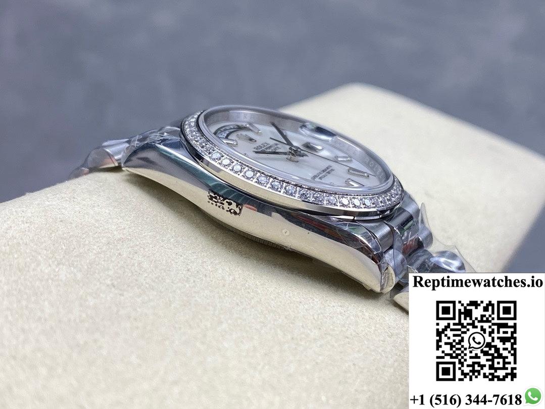 Rolex Day-Date model M228349RBR-0046 8+ Factory White Dial