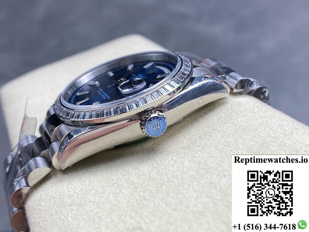 Rolex Day-Date model M128399TBR-0027 8+ Factory stainless steel case