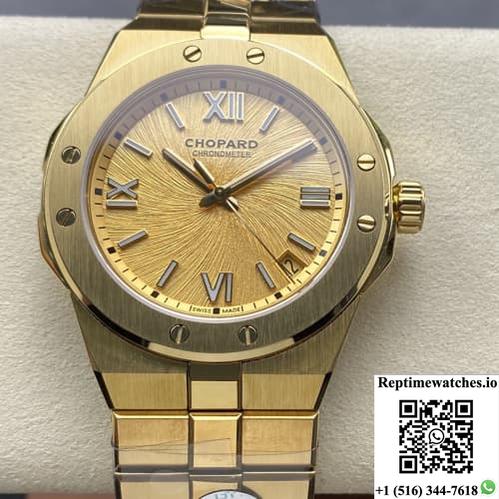 Chopard Snow Mountain Pride Wing 295363-0001 Gh Factory Gold Dial-Rep Time Watches