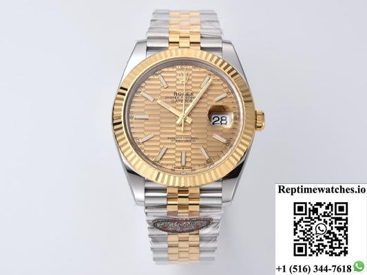 Rolex Datejust M126333-0022 Clean Factory Gold color Dial