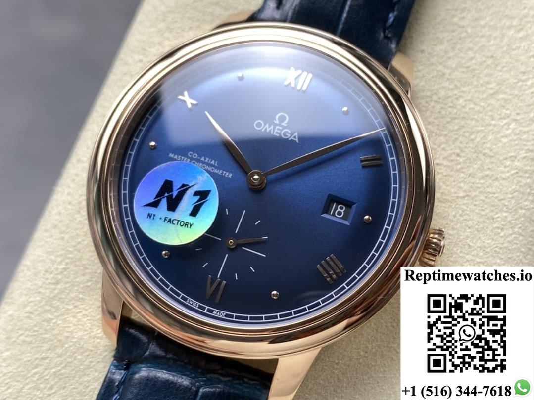 Omega De Ville 434.53.41.20.03.001 N1 factory crocodile leather strap