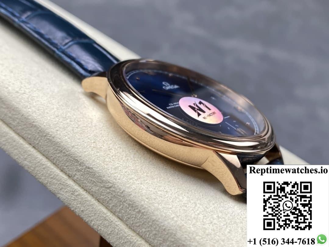 Omega De Ville 434.53.41.20.03.001 N1 factory crocodile leather strap