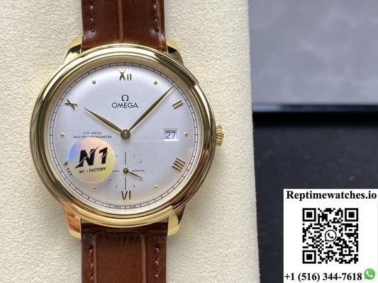 Omega De Ville 434.53.41.20.02.001 N1 factory white dial