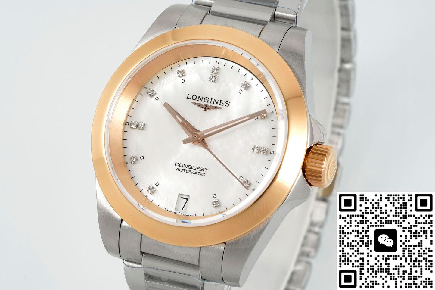 Longines Concas L3.320.5.87.6 AF Factory Rose Gold Crown