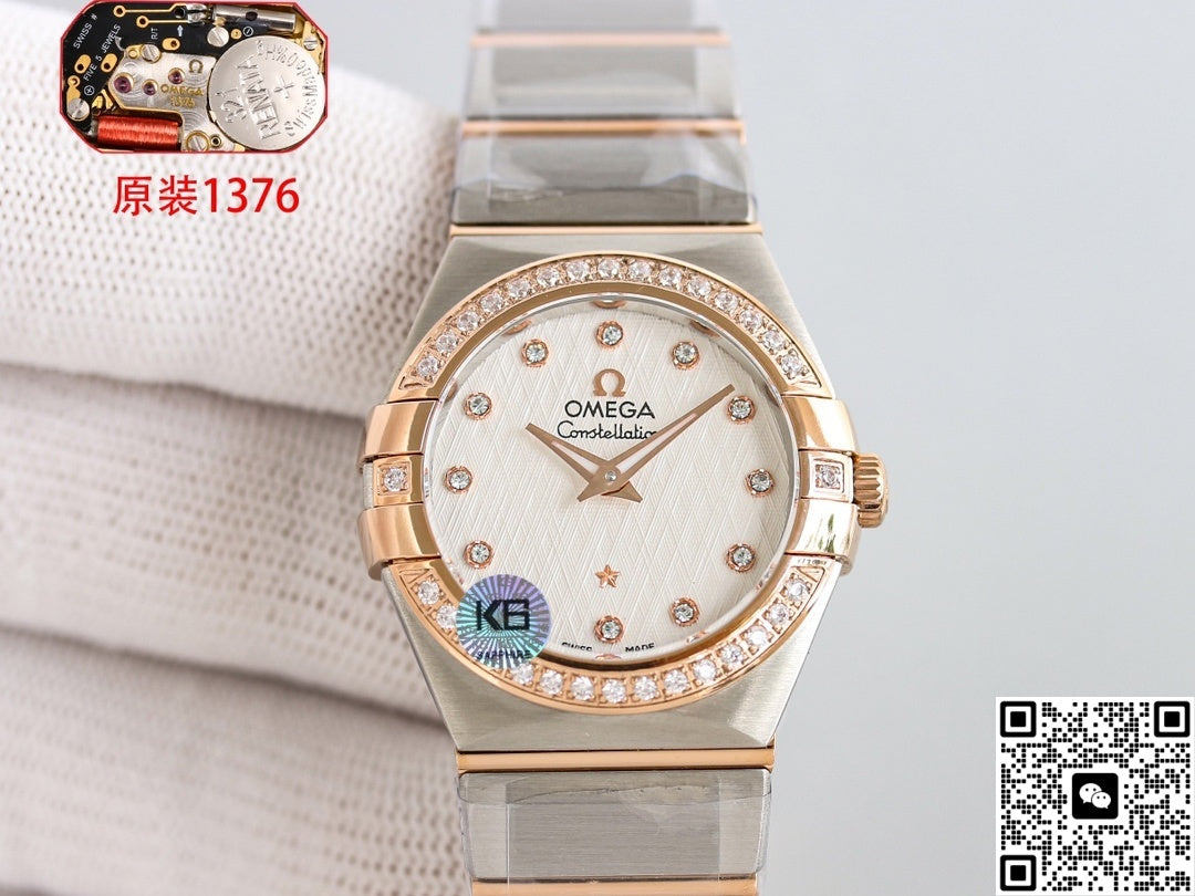 Omega Constellation 123.20.27.60.52.002 3S Factory Red Gold Bezel