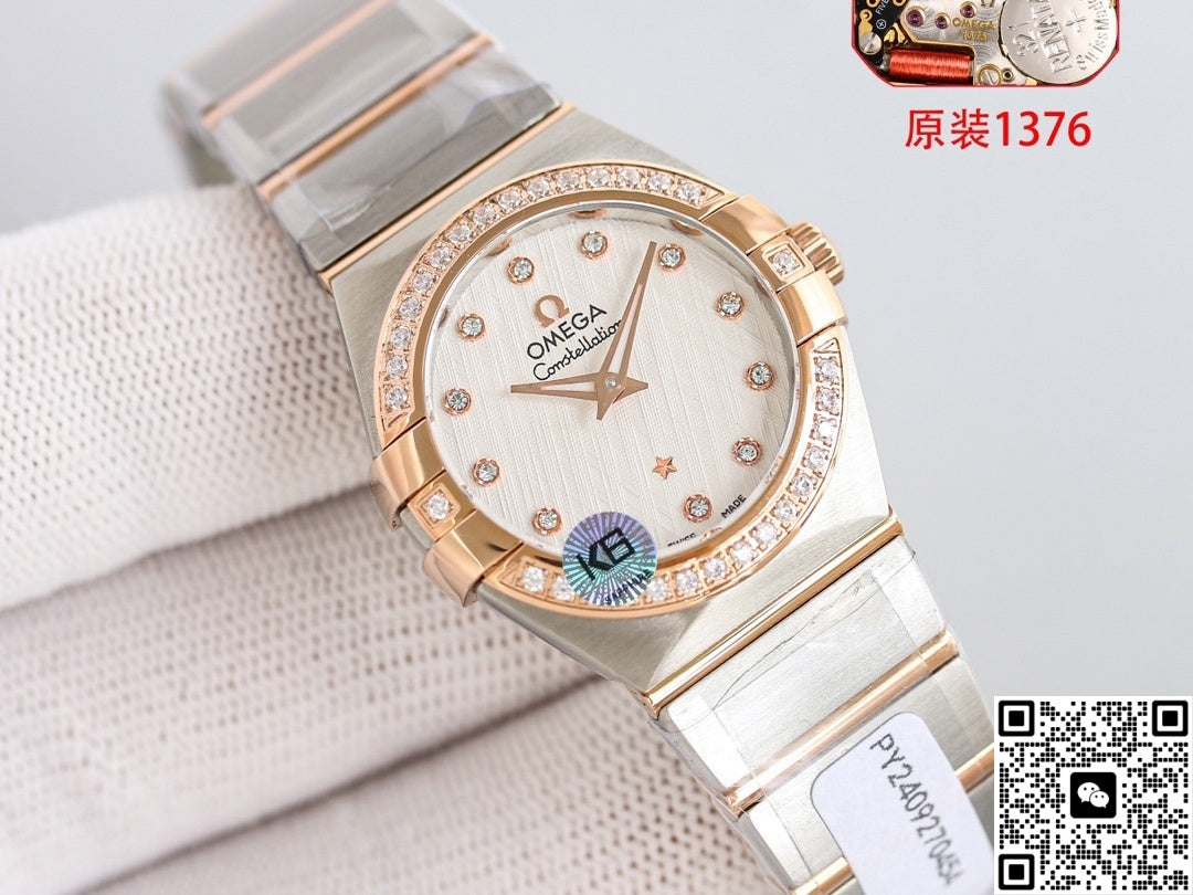 Omega Constellation 123.20.27.60.52.002 3S Factory Red Gold Bezel