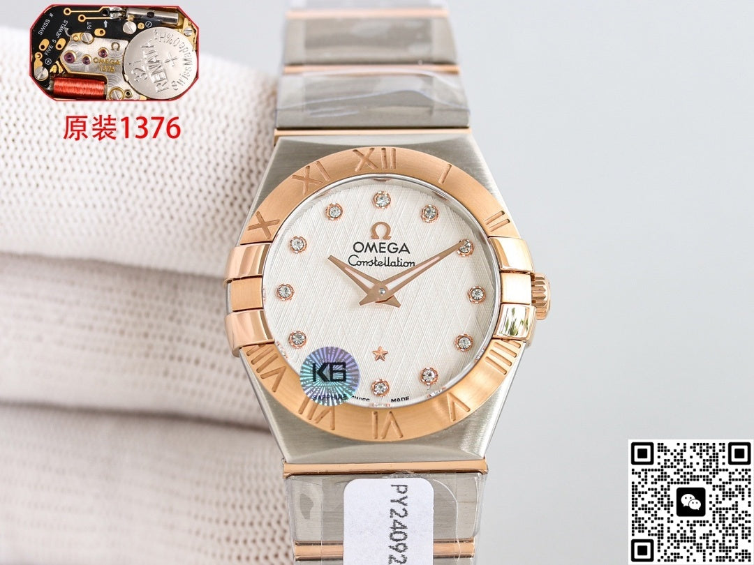 Omega Constellation 123.20.27.60.52.002 3S Factory Red Gold Bezel