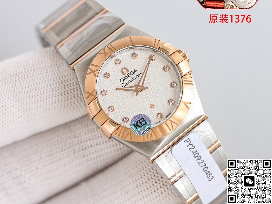 Omega Constellation 123.20.27.60.52.002 3S Factory Red Gold Bezel