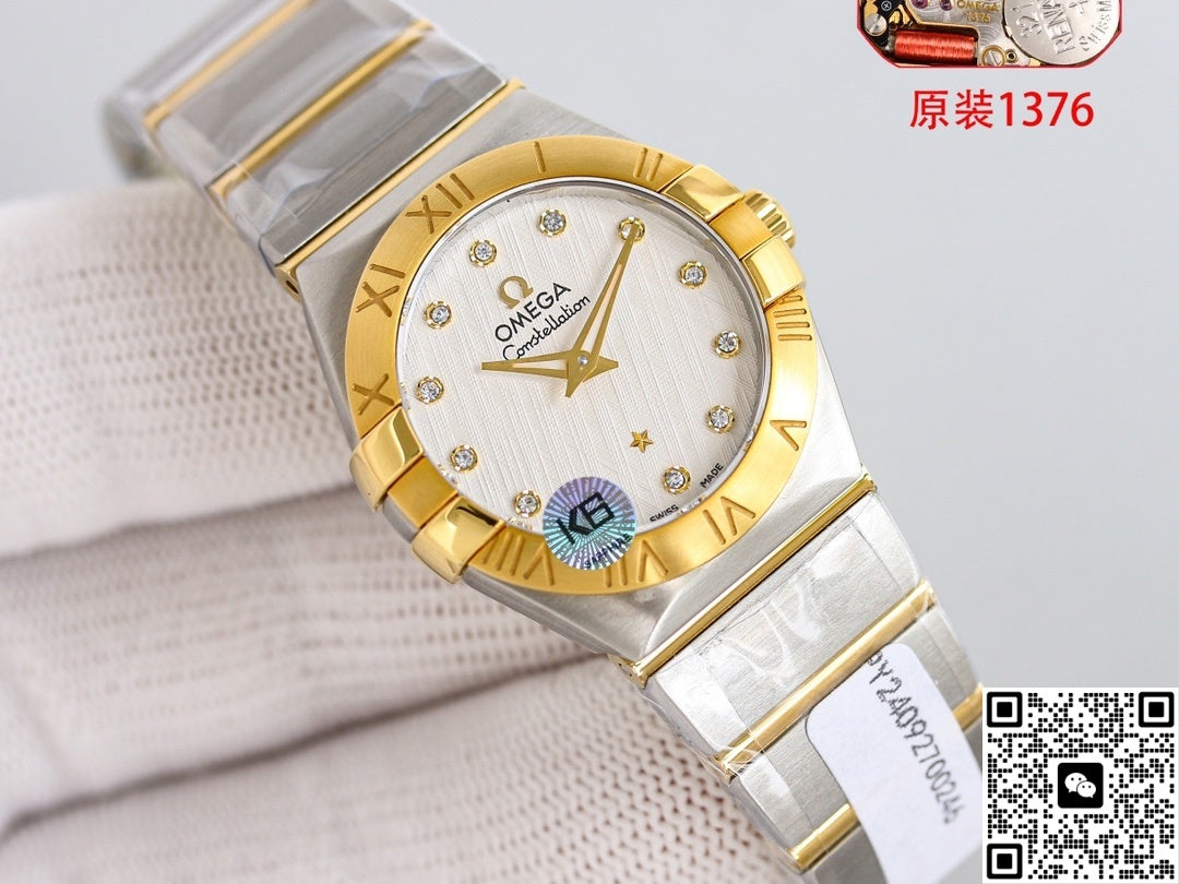 Omega Constellation 123.20.27.60.52.001 3S Factory Sapphire Crystal