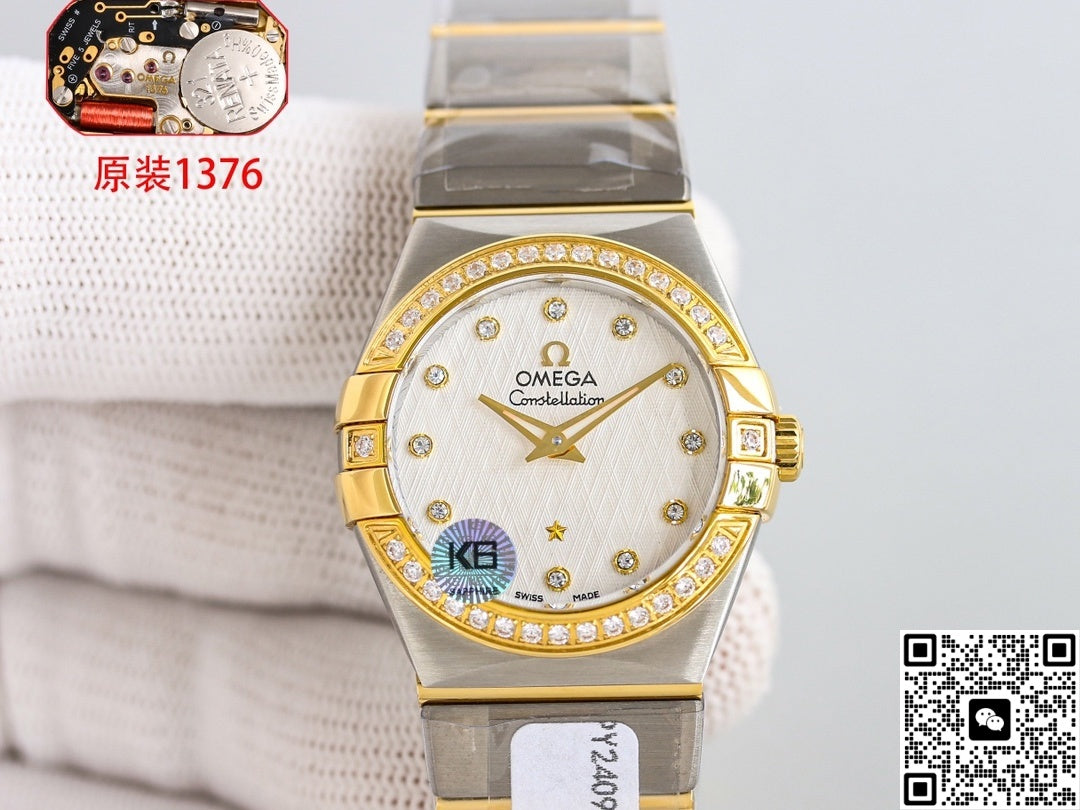 Omega Constellation 123.20.27.60.52.001 3S Factory Sapphire Crystal