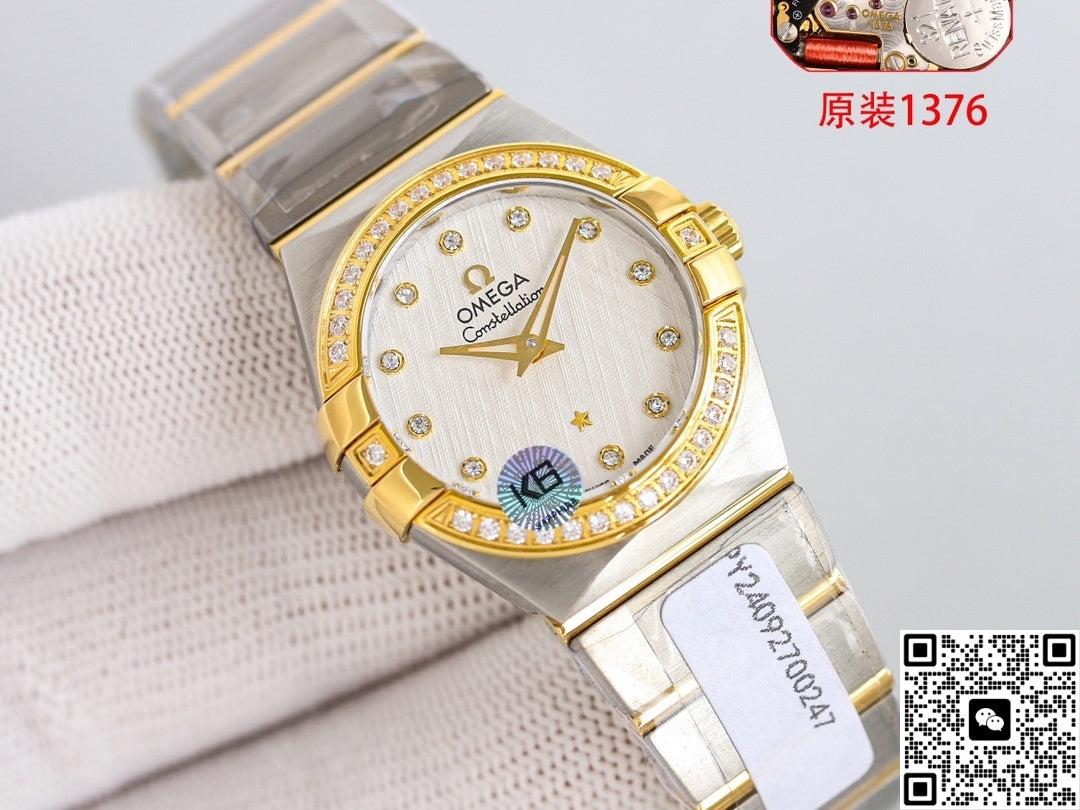 Omega Constellation 123.20.27.60.52.001 3S Factory Sapphire Crystal
