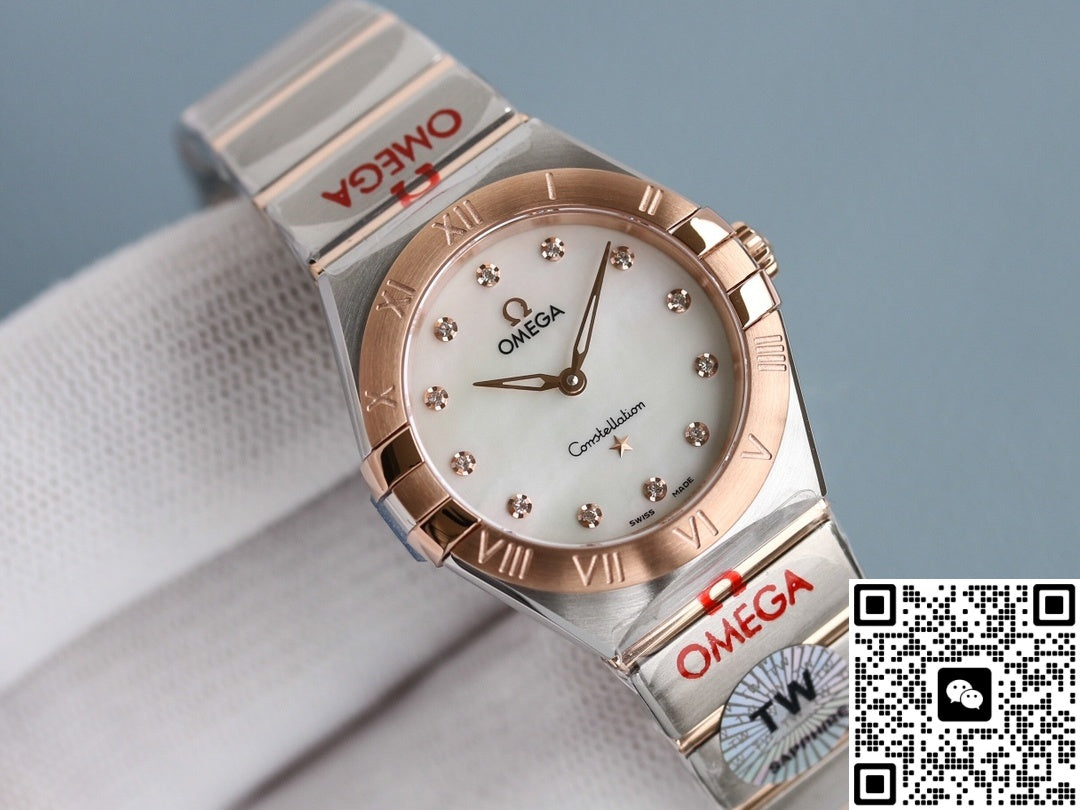 Omega Constellation 131.20.28.60.55.001 TW Factory Rose Gold Bezel