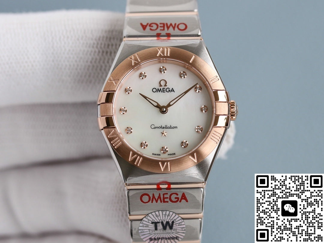 Omega Constellation 131.20.28.60.55.001 TW Factory Rose Gold Bezel