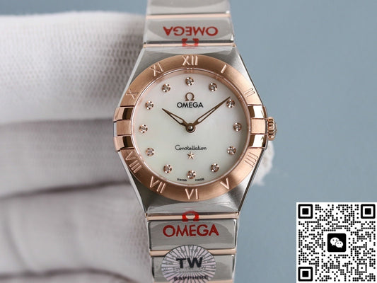 Omega Constellation 131.20.28.60.55.001 TW Factory Rose Gold Bezel