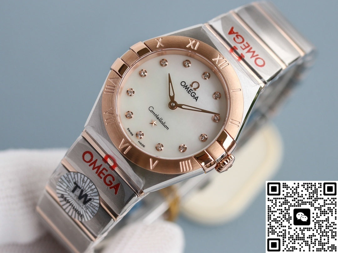 Omega Constellation 131.20.28.60.55.001 TW Factory Rose Gold Bezel