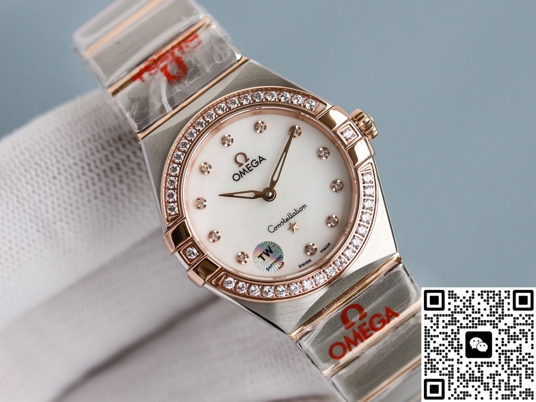 Omega Constellation 131.25.28.60.55.001 TW Factory Diamond-Set Bezel