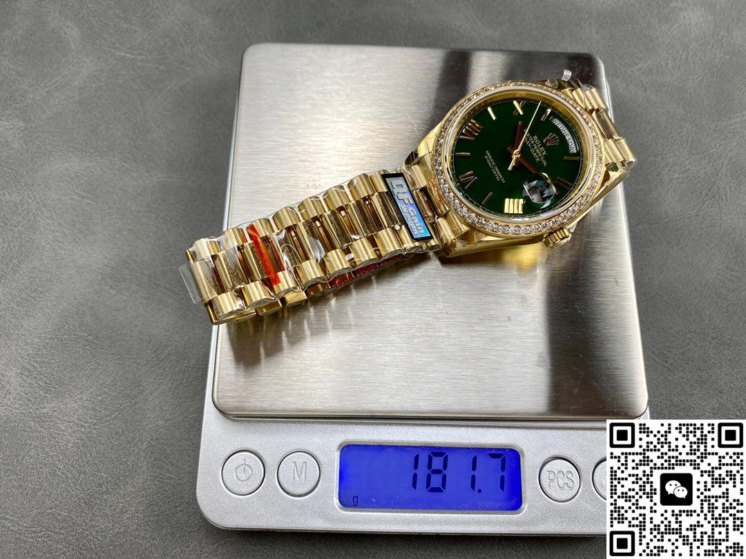 Rolex Day-Date m228348rbr-0040 QF Factory Diamond-Set Bezel
