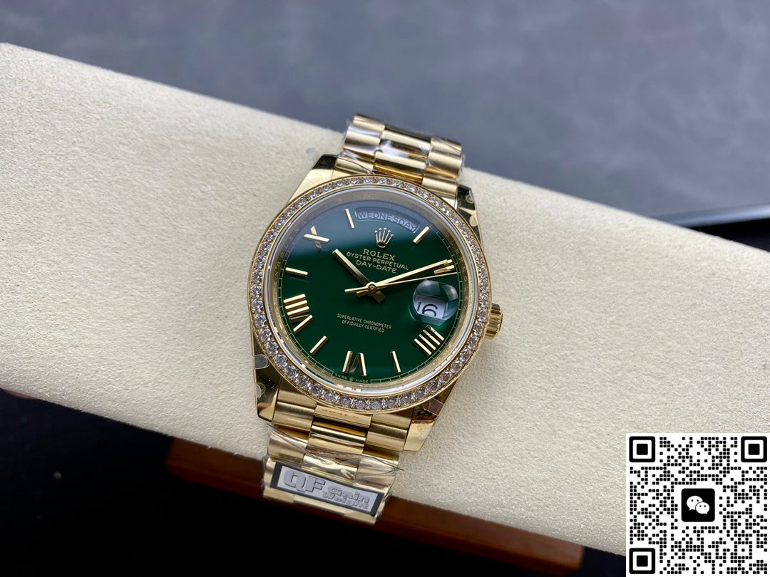 Rolex Day-Date m228348rbr-0040 QF Factory Diamond-Set Bezel