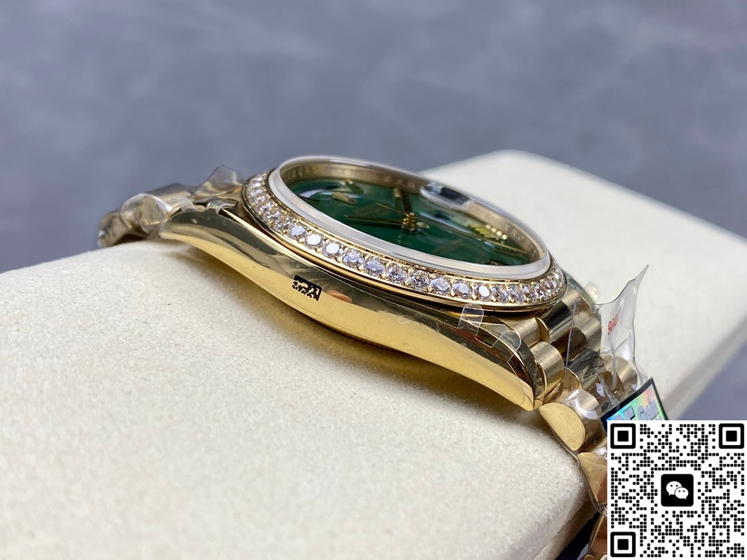 Rolex Day-Date m228348rbr-0040 QF Factory Diamond-Set Bezel