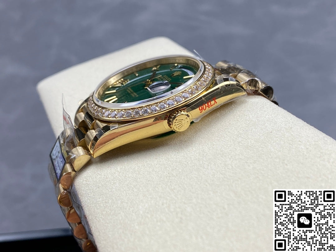 Rolex Day-Date m228348rbr-0040 QF Factory Diamond-Set Bezel